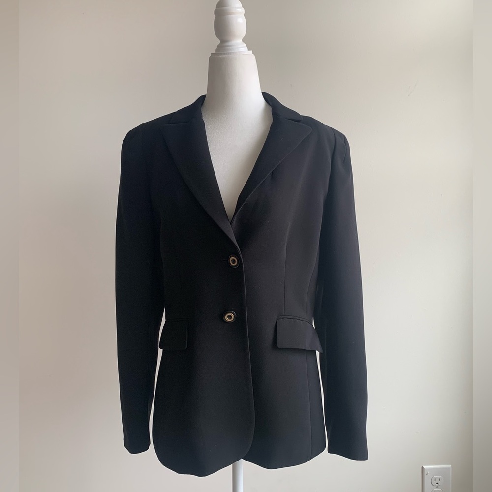 BN2 Tahari Arthur S. Levine Classic Black Blazer Women's Office Business Small - Picture 4 of 6